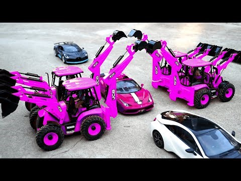 JCB Backhoe Diggers vs Car Dancing | JCB Backhoes Excavator Show | JCB Tractor Of Dubt Video