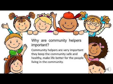 Community Helpers, easy explanation for KG kids, PPT, teach community helpers.