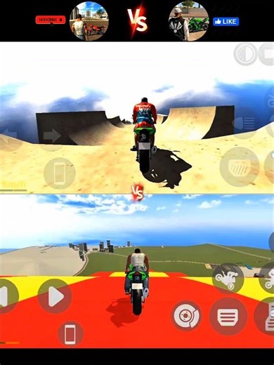 Indian bike driving 3D 🥷 VS 🥶 Indian GT5 bike 3D 😱#gaming#viral