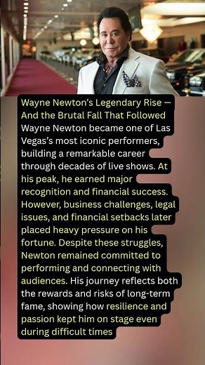 Wayne Newton’s Legendary Rise — And the Brutal Fall That Followed