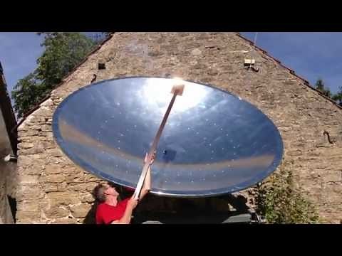 Sonnenofen, Parabolspiegel, Sonnenwärme, Energiegewinnung durch Sonnenlicht