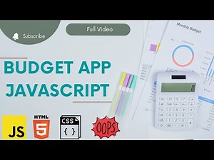 How to create a budget app javascript | full video