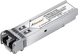 1.25G SFP 1000Base-SX, Handar 850nm MMF Transceiver, 550 Meters, for Cisco GLC-SX-MMD/GLC-SX-MM/SFP-GE-S, Meraki, Ubiquiti UniFi, Mikrotik, Fortinet, D-Link, Supermicro, Netgear, TP-Link Etc.