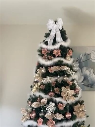 Watch Beautiful large ribbon Christmas tree topper . Get the color you want. So pretty. on Amazon Live