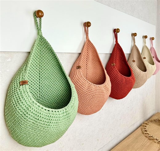 Hanging Wall Basket Organizer | Boho Macrame Storage Pocket | Kitchen, Entryway & Nursery Decor | Housewarming Gift - Etsy