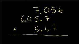 Adding three decimals