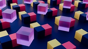 Colorful geometric shapes create dynamic visual patterns for music videos