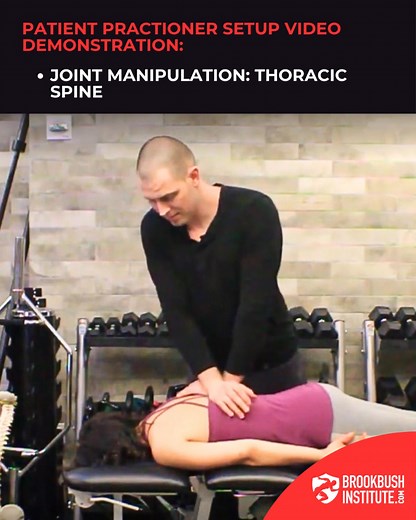 🔴Joint Manipulation: Thoracic Spine To learn more about “Joint Manipulation: Thoracic Spine” with video demonstrations take the CEC-approved online course. Go to 👉 https://brookbushinstitute.com/courses/joint-manipulation-thoracic-spine?utm_source=Facebook&utm_medium=Social&utm_campaign=Joint Manipulation Thoracic Spine Video Carousel 🔵 BrookbushInstitute.com • 3 Certifications • 180 courses • 500 Videos • Free Webinars • NEW AI Tutor • NEW Client Program Generator • Unparalleled Accuracy: Th