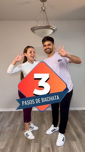 3 Pasos de Individuales de Bachata ⭐️ guárdalos y practica 🥰✅ 3 Individual Bachata Steps ⭐️ Save them and practice 🥰✅ #bachata #bachatadancing #tutorial | Daiver y Andrea