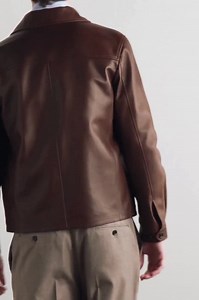 Dunhill Men's Whiskey Lambskin Leather Motorcycle Jacket Classic Biker Blouson Bomber Coat - Etsy