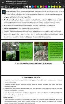 Different types of ecosystem