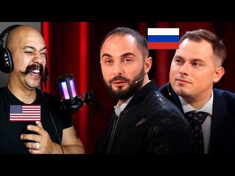 American Reacts to Comedy Club «Витя Гвоздиков» Демис Карибидис и Антон Иванов