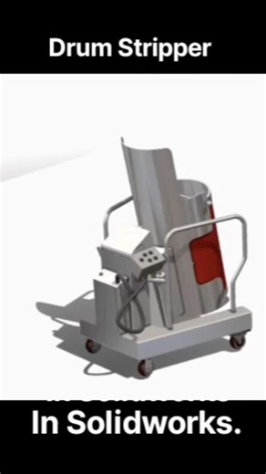 Drum Stripper Design in Solidworks #cad #design #solidworks #mechanical