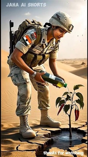 “This soldier saved a plant🌲। emotional story hindi 😭 #ai #tree #save #water#grandma
