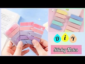How to make cute sticky notes at home without double sided tape | Diy Stationary sticky notes