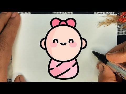 How to draw a cute and beautiful little baby 👼🏻 Easy drawing 🎨 Drawing channel