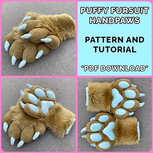 Fursuit Puffy Paw Pattern (PDF TEMPLATE) - Etsy New Zealand