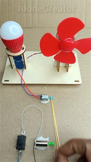 World's Smallest Motor Powers a DC Fan and LED Bulb! #DIYProject #tech #drone