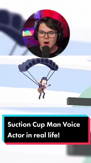 Suction Cup Man Voice Actor in real life part 2! #suctioncupman #piemations #voiceactor #voiceactortiktok #voiceover