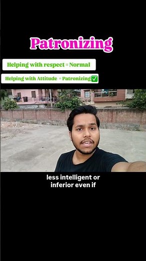 💁🏻‍♀️Learn "Patronizing" in simple Way | Vantage vijay | #Shorts #vantagevijay #learnenglish