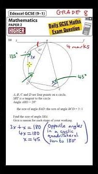 GCSE Maths Higher - Daily Exam Question - Day 121 (Circle Theorems)
