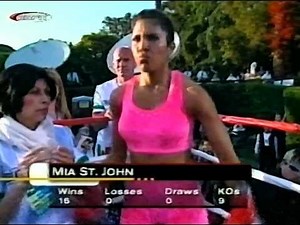 Mia Rosales St. John vs. Franchesca Alcanter. Women's Bout. Playboy Mansion, Beverly Hills. 2000.