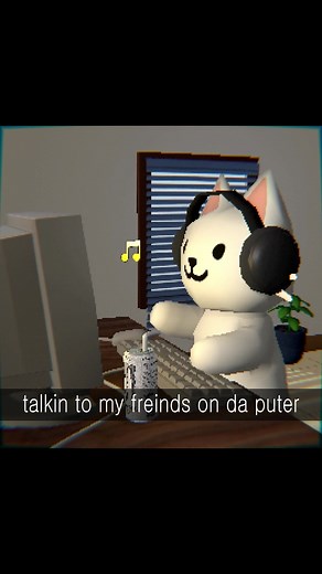 Cute Low Poly Cat Animation for Computer Enthusiasts
