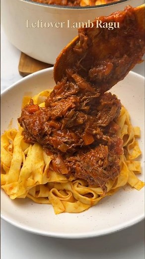 LEFTOVER LAMB RAGU! One of the best ways to use leftover lamb roast. #easyrecipes #bolognese