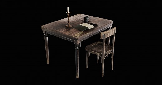 Ancient Table Game Ready | 3D Furniture | Unity Asset Store