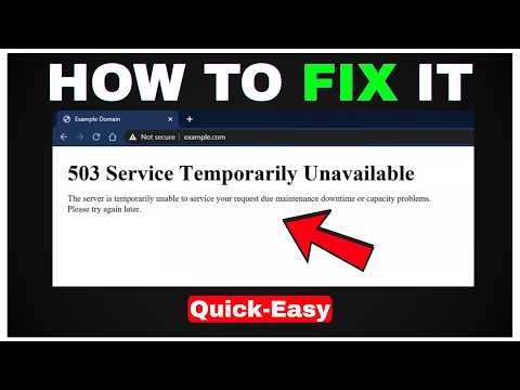 How To Fix HTTP Error 503 The Service Unavailable | Fix 503 Error Code (2026)