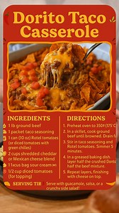 Dorito Taco Casserole #fblifestyle | Sophia’s Easy Recipes
