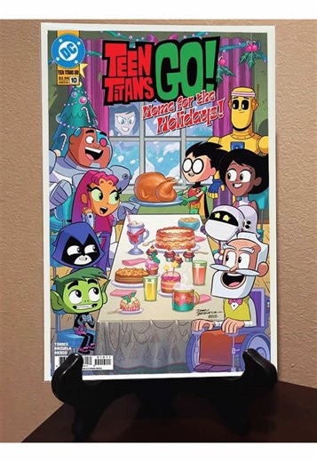 Available for pre-order now! (In stores 12/10) 🔥🔥 TEEN TITANS GO #10 🔥🔥 Check out the eBay link in bio or below to get your copy sent directly to your mailbox! https://www.ebay.com/str/jdcollectscomicsandmore 🔥🔥 TEEN TITANS GO #10 🔥🔥 THE HOLIDAYS ARE FULL OF HIJINKS! Instead of a white Christmas, or even a blue Christmas, it’s a Rouge Christmas for the Teen Titans! As in Madame Rouge, the shape-shifting villain who wants to make it an unhappy holiday for Beast Boy and his adoptive family