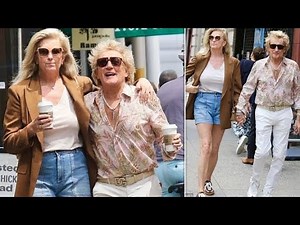 Rod Stewart and his wife Penny Lancaster look as loved-up as ever on New York stroll
