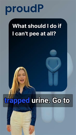 What should I do if I can't pee at all?