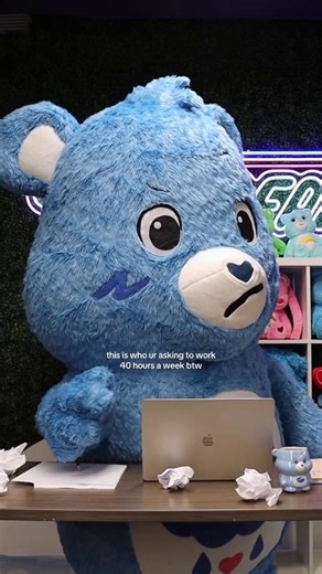 Grumpy Bear is ready for the weekend 🙂‍↕️💙 #carebears #grumpybear | Care Bears