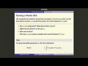 UofT DL Course - Lecture 8: Training via Risk Minimization