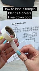 How to label Stampin Blends Markers