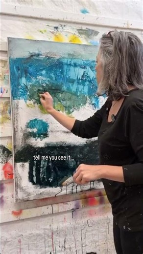 I Didn’t Plan This A Dolphin in My Abstract Painting Live painting Lori mirabelli #art #painting