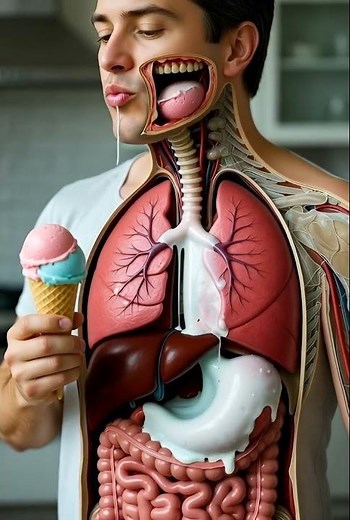 What Happens Inside Your Body After Eating Ice Cream | 3D Medical Animation #digestiveprocess