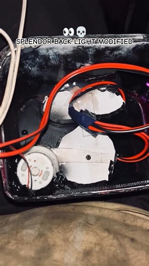 SPLENDOR BACK LIGHT MODIFIED 👀☠️.........#viralvideo #automobile #splendormodified #splendor