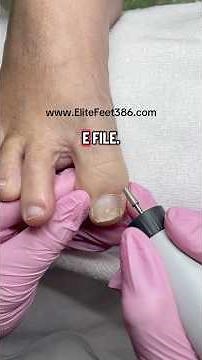 Using an efile to push back cuticles and exfoliate the nail plate #pedicure #nailcare #nails