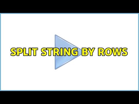 split string by rows (3 Solutions!!)