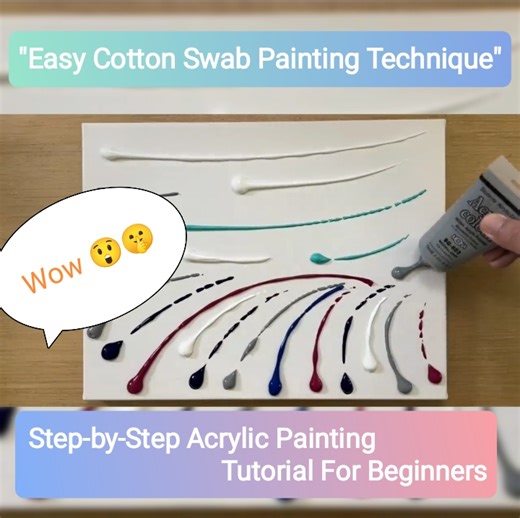 Easy Cotton Swab Painting Technique | Step-by-Step Acrylic Painting Tutorial for Beginners #CottonSwabPainting #AcrylicPaintingTutorial #PaintingForBeginners #StepByStepPainting #EasyAcrylicPainting #ArtTutorial #AcrylicArt #PaintingTechnique #LearnToPaint #BeginnerArt #EasyPaintingIdeas | Jay Lee Paintings