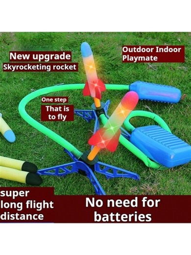 1set - 2024 New Blast Off Rocket Launcher - Foam Rocket Toy - Children Rocket Toy - Parent-Child Interactive Game Toy - Flying Toy - Children Flying Toy - Birthday Gift - Easter Gift - Christmas Gift - - Perfect Gift - Gifts - Toys - Children Toys,Back To School | SHEIN