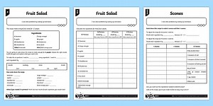 Differentiated Recipe Scaling Problems Worksheet Pack
