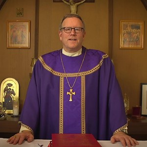Friends, in an effort to continue the practice of our faith during the coronavirus outbreak, we invite you to join us online for daily Mass from my chapel: wordonfire.org/daily-mass | Bishop Robert Barron