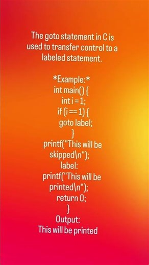 goto statement in c! #shorts #ytshorts #codingwithshiva