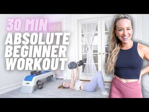 30 MIN ABSOLUTE BEGINNER STRENGTH WORKOUT | functional full body push