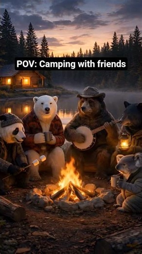 Camping with friends is bliss! #shortsfeed #pets #animals