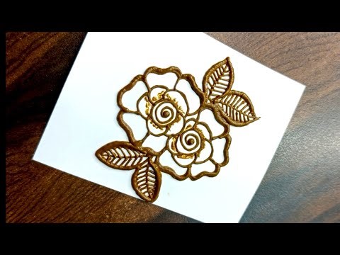 Beautiful flower simple mehndi design for beginners/ easy mehndi/ mehndi